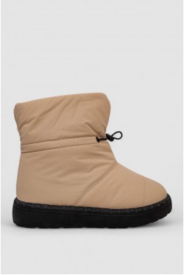 Дутики женские зимние на меху  -уценка, цвет черно-бежевый, 248RFM11-U-1