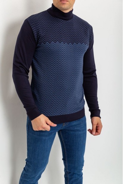 Светр чоловічий  -уцінка, колір темно-синій, 161R874-U