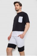 Костюм чоловічий повсякденний, колір чорно-білий, 238R1533 - фото № 2