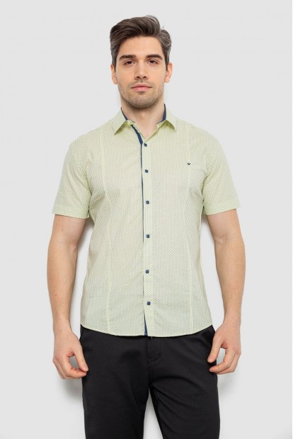 Сорочка чоловіча з принтом, колір жовтий, 214R7129