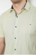 Рубашка мужская с принтом, цвет желтый, 214R7129 - фото № 4