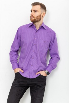 Рубашка мужская в полоску, цвет сиреневый, 131R140129