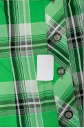 Сорочка жіноча в клітку  -уцінка, колір світло-зелений, 230R061-11-U-26 оптом - фото № 5