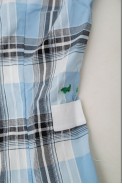 Рубашка женская в клетку   -уценка, цвет серо-голубой, 230R063-U - фото № 5