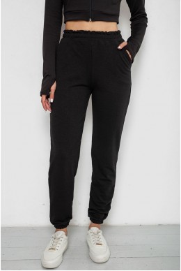 Спортивные штаны женские, цвет черный, 238R345-1