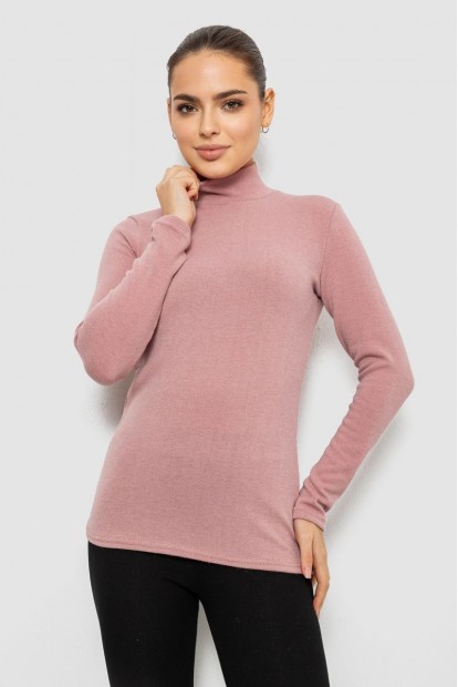 Гольф жіночий однотонний  -уцінка, колір пудровий, 257R100-U-1