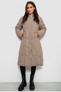 Куртка женская двусторонняя зимняя  -уценка, цвет темно-бежевый, 244R24115-U-4 - фото № 0