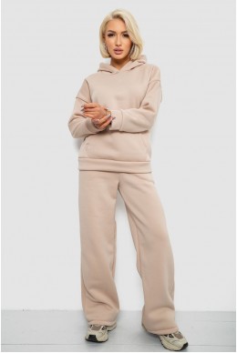 Спортивный костюм женский на флисе  -уценка, цвет бежевый, 257R87-U-2