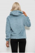 Худи женский однотонный с капюшоном  -уценка, цвет голубой, 257R14-U-2 - фото № 3