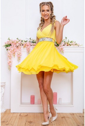 Сукня, колір жовтий, 167R854