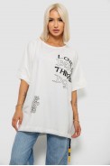 Футболка женская с принтом, цвет молочный, 244R4006 - фото № 0