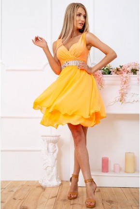 Платье, цвет оранжевый, 167R854