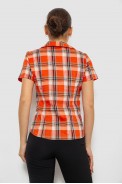 Сорочка жіноча в клітку  -уцінка, колір помаранчевий, 230R061-11-U-28 оптом - фото № 3