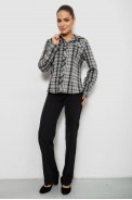 Сорочка жіноча в клітку  -уцінка, колір сірий, 230R064-1-U-15 - фото № 1