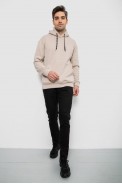 Худи мужской на флисе однотонный, цвет светло-бежевый, 241R2650 - фото № 1