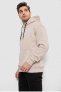 Худи мужской на флисе однотонный, цвет светло-бежевый, 241R2650 - фото № 2