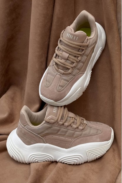 Кросівки жіночі, колір бежево-білий, 248RCX1250