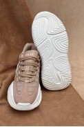 Кроссовки женские, цвет бежево-белый, 248RCX1250 - фото № 3