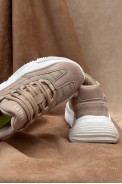 Кроссовки женские, цвет бежево-белый, 248RCX1250 - фото № 4