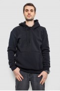 Худі чоловічий на флісі однотонний, колір чорнильний, 241R2650 оптом - фото № 0