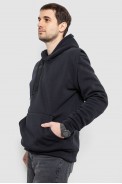 Худі чоловічий на флісі однотонний, колір чорнильний, 241R2650 оптом - фото № 2