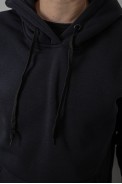 Худі чоловічий на флісі однотонний, колір чорнильний, 241R2650 оптом - фото № 5