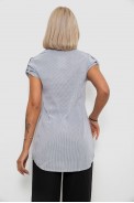 Сорочка-туніка в смужку, колір світло-сірий, 230R665 - фото № 3