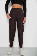 Штани жіночі на тонкому флісі, колір шоколадний, 257R727 оптом - фото № 0