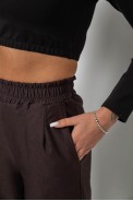 Штани жіночі на тонкому флісі, колір шоколадний, 257R727 оптом - фото № 4