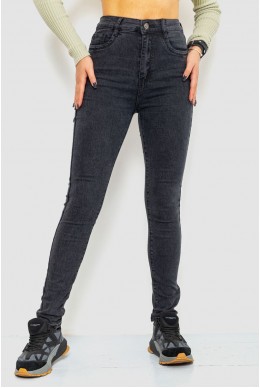 Джинси жіночі стрейч  -уцінка, колір темно-сірий, 214R1366-U-1