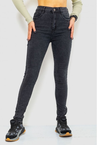 Джинси жіночі стрейч  -уцінка, колір темно-сірий, 214R1366-U-1