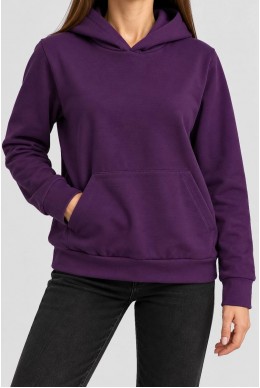 Худи женский однотонный, цвет фиолетовый, 244R708-5