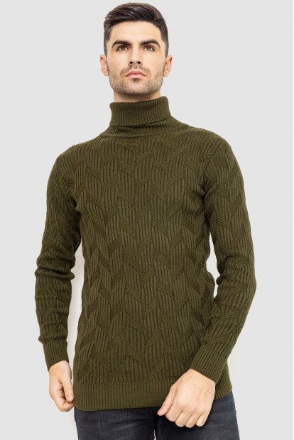Светр чоловічий  -уцінка, колір хакі, 161R1034-U-2
