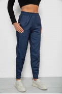 Штаны женские на тонком флисе, цвет джинс, 257R727 - фото № 2