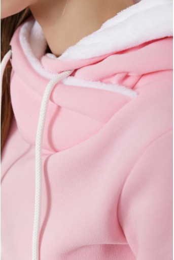 Купити Спорт костюм жіночий на флісі, колір рожевий, 102R016-1 - Фото №1