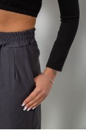 Штаны женские на тонком флисе, цвет серый, 257R727 - фото № 4