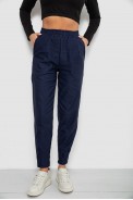 Штани жіночі на тонкому флісі, колір синій, 257R727 оптом - фото № 0