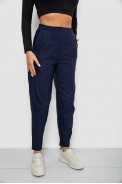Штани жіночі на тонкому флісі, колір синій, 257R727 оптом - фото № 2
