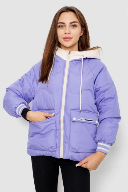 Куртка жіноча демісезонна з рукавом реглан  -уцінка, колір бузковий, 244R8023-U-9