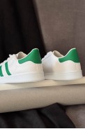 Кеды мужские, цвет бело-зеленый, 248RR219 оптом - фото № 3