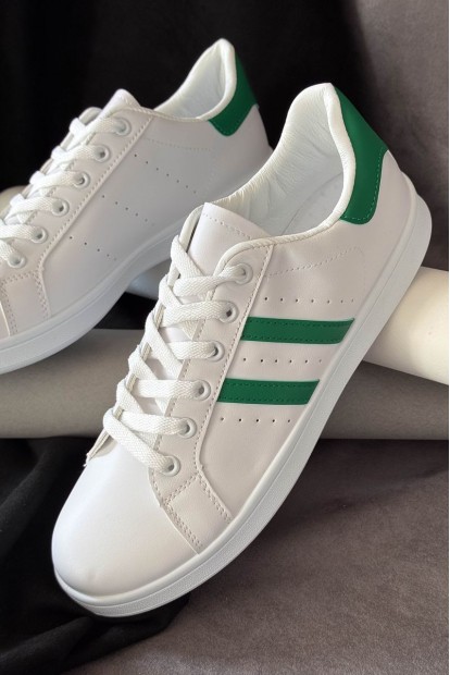 Кеди чоловічі, колір біло-зелений, 248RR219