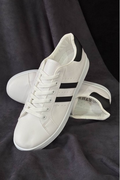 Кеди чоловічі, колір біло-чорний, 248RR219