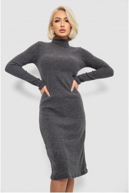 Платье повседневное утепленное, цвет грифельный, 257R115