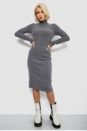 Платье повседневное утепленное, цвет темно-серый, 257R115 - фото № 1