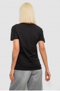 Футболка женская с принтом, цвет черный, 244R2804 - фото № 3