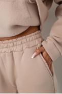 Спортивный костюм женский на флисе  -уценка, цвет светло-бежевый, 238R5726-U-6 - фото № 4