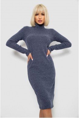 Платье повседневное утепленное, цвет джинс, 257R115