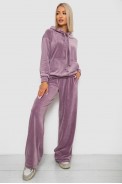 Спортивный костюм женский велюровый свободного кроя  -уценка, цвет пудровый, 241R2001-20-U - фото № 0