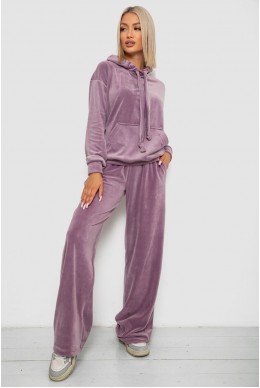 Спортивный костюм женский велюровый свободного кроя  -уценка, цвет пудровый, 241R2001-20-U