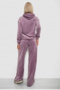 Спортивный костюм женский велюровый свободного кроя  -уценка, цвет пудровый, 241R2001-20-U - фото № 3